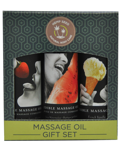 Earthly Body Edible Massage Oil Gift Set - 2 Oz - Bossy Pearl