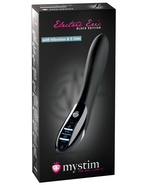 Mystim Electric Eric Estim Vibrator Black Edition - Black - Bossy Pearl