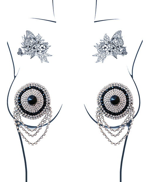 Burlesque La Vie Boheme Jewel Reusable Silicone Nipztix - Crystal O-s - Bossy Pearl