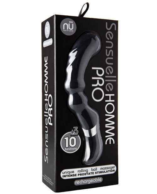 Nu Sensuelle Homme Rechargeable Prostate Massager - Black - Bossy Pearl