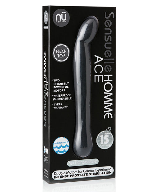 Nu Sensuelle Homme Ace Rechargeable Prostate Massager - Black - Bossy Pearl