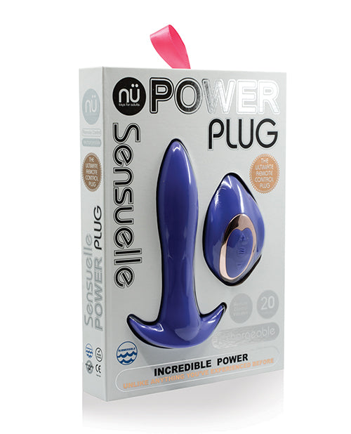 Sensuelle Power Plug 20 Function Remote Control Butt Plug - Bossy Pearl