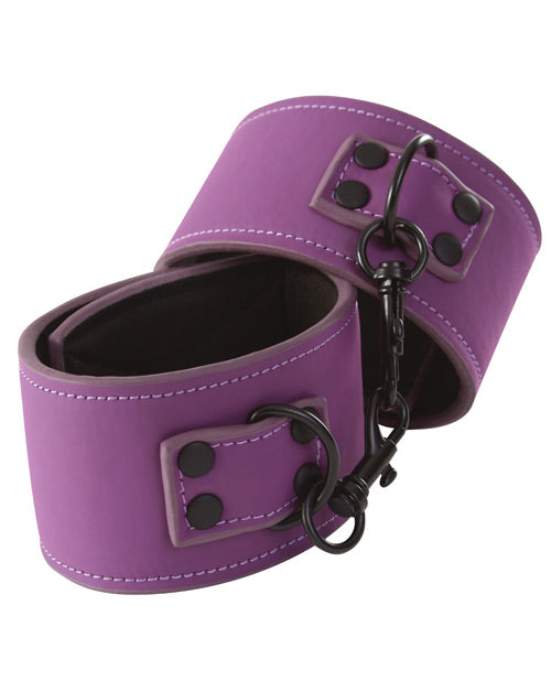 Lust Bondage Wrist Cuffs - Purple - Bossy Pearl