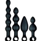Anal-ese Collection Vibrating Anal Fantasy Kit - Black - Bossy Pearl