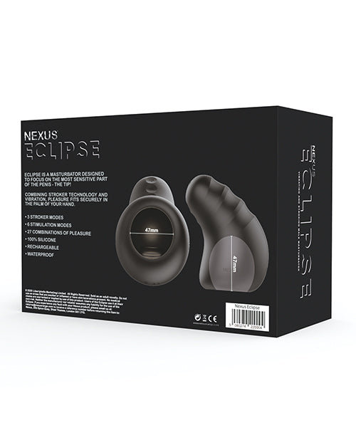 Nexus Eclipse Vibrating & Stroking Masturbator - Black - Bossy Pearl
