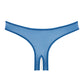 Crotchless Thong W/pearls Mykonos Blue - Bossy Pearl