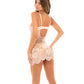 Georgia All Over Lace Fitted Babydoll W/padded Shelf Cup & G-string Silver Peony - Bossy Pearl