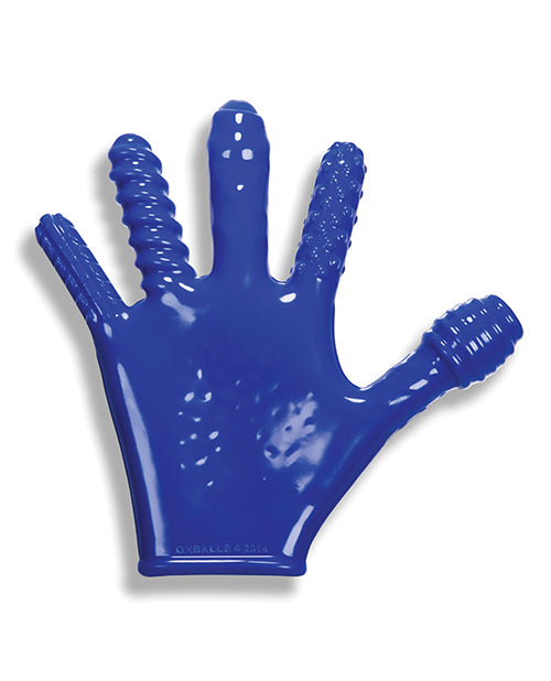 Oxballs Finger Fuck Glove - Police Blue - Bossy Pearl