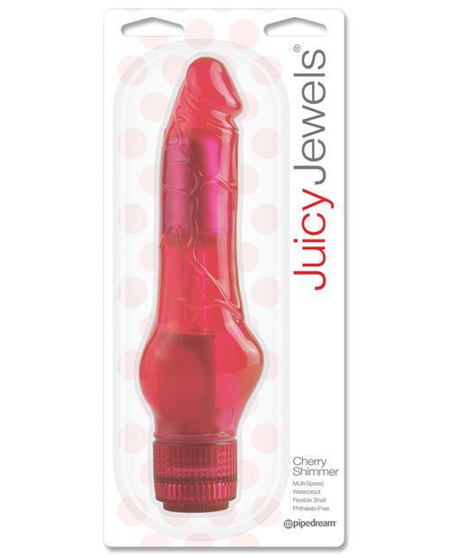 Juicy Jewels Cherry Shimmer Vibrator - Red - Bossy Pearl