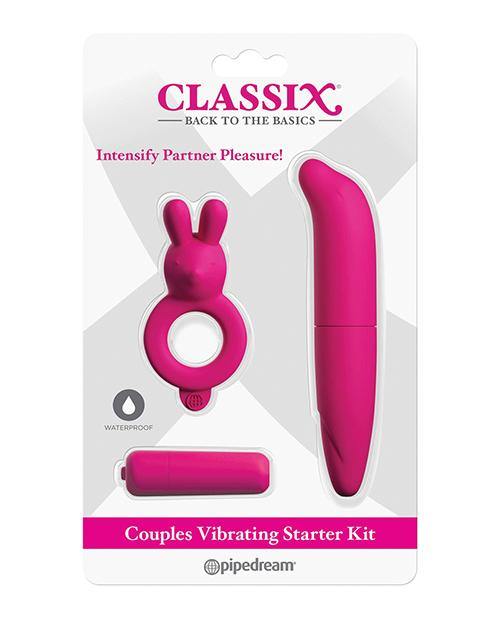 Classix Couples Vibrating Starter Kit - Pink - Bossy Pearl