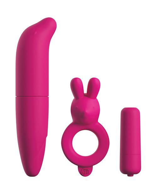 Classix Couples Vibrating Starter Kit - Pink - Bossy Pearl