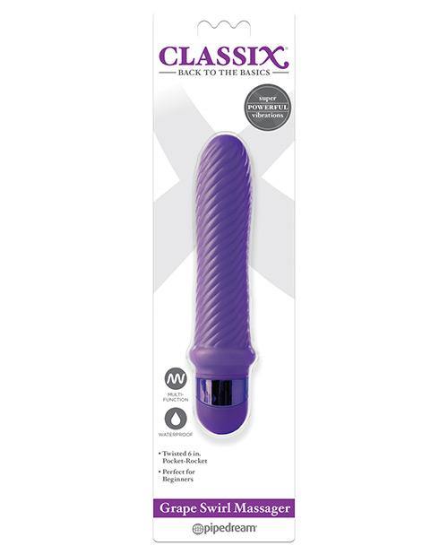 Classix Grape Swirl Massager - Purple - Bossy Pearl