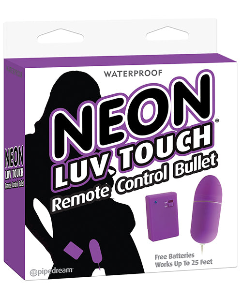 Neon Luv Touch Remote Control Bullet - Purple - Bossy Pearl