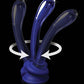 Icicles No. 89 Hand Blown Glass G-spot Massager W-suction Cup -  Blue - Bossy Pearl