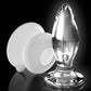 Icicles No. 91 Hand Blown Glass Butt Plug W-suction Cup - Clear - Bossy Pearl