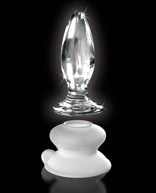 Icicles No. 91 Hand Blown Glass Butt Plug W-suction Cup - Clear - Bossy Pearl