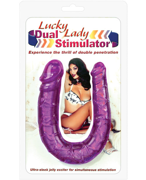 Lucky Lady Dual Stimulator Double Dong - Bossy Pearl