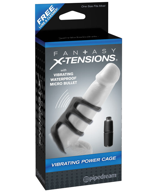 Fantasy X-tensions Vibrating Power Cage - Black - Bossy Pearl