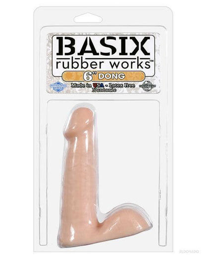 "Basix Rubber Works 6"" Dong" - Bossy Pearl