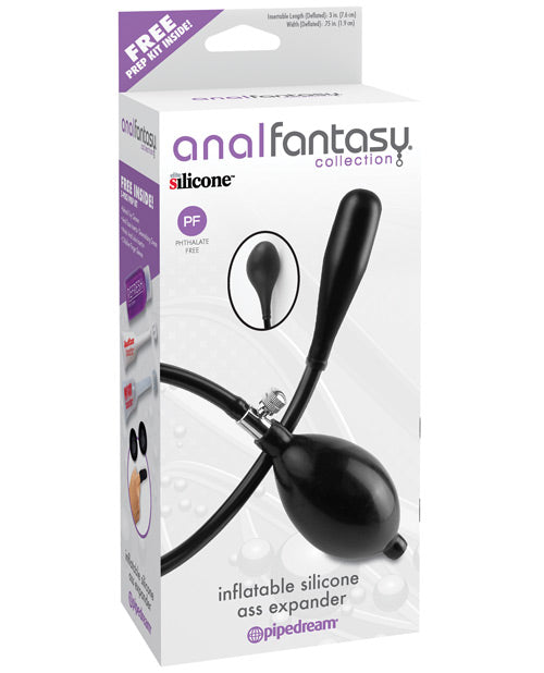 Anal Fantasy Collection Inflatable Silicone Ass Expander - Black - Bossy Pearl