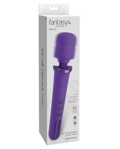 Fantasy For Her Rechargeable Power Wand - Purple - Bossy Pearl