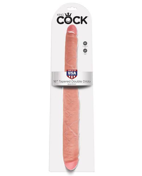 "King Cock 16"" Tapered Double Dildo" - Bossy Pearl
