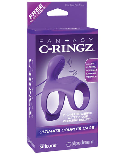Fantasy C Ringz Ultimate Couples Cage - Purple - Bossy Pearl