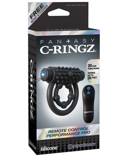 Fantasy C-ringz Remote Control Performance Pro - Black - Bossy Pearl
