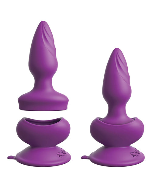 Threesome Wall Banger Plug - Purple - Bossy Pearl