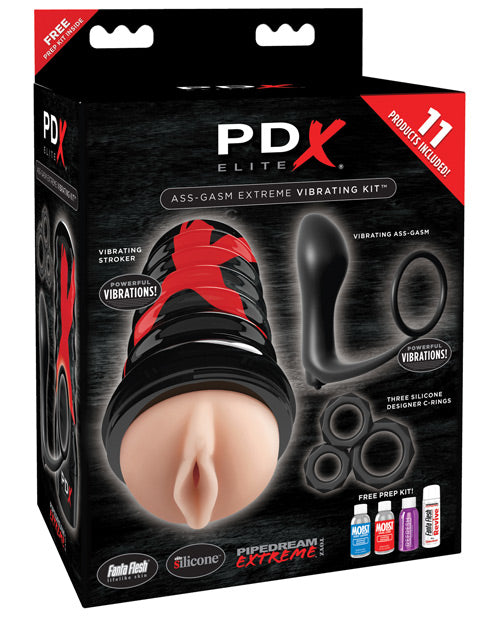 Pipedream Extreme Elite Ass Gasm Vibrating Kit - Bossy Pearl
