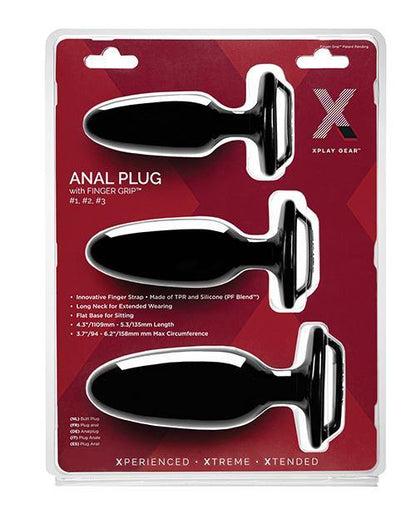 Xplay Gear Finger Grip Plug Starter Kit - Black - Bossy Pearl