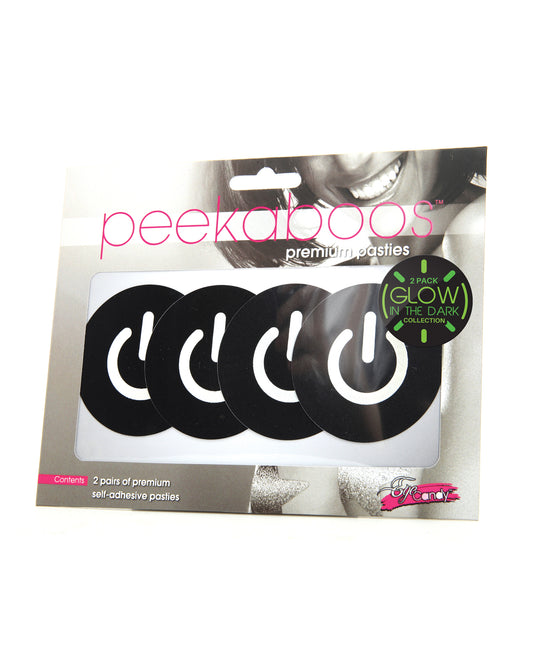 Peekaboos Glow In The Dark Power Button - Pack Of 2 - Bossy Pearl