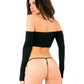 Pink Lipstick Seamless Long Sleeved Tube Top & G-string O/s - Bossy Pearl
