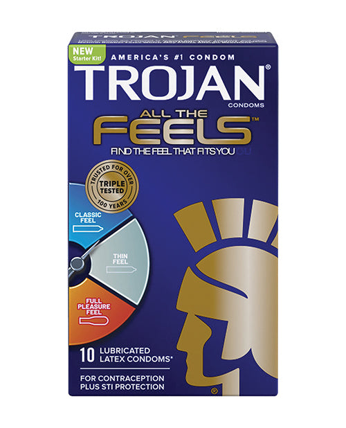 Trojan All The Feels Condoms - Pack Of 10 - Bossy Pearl
