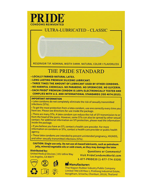 Pride Classic Condoms - Bossy Pearl