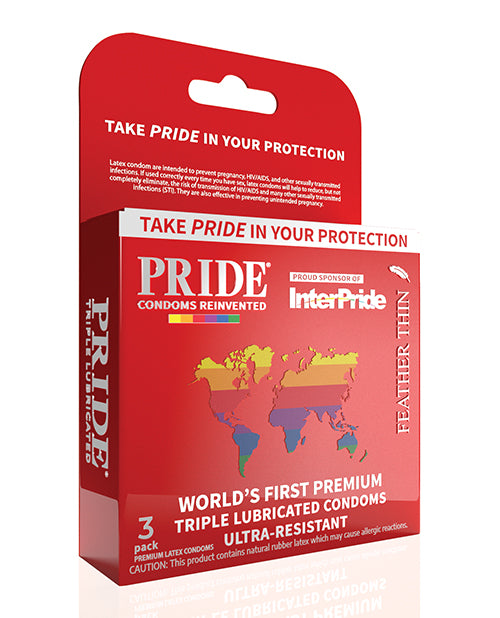 Pride Feather Thin Condoms - Bossy Pearl