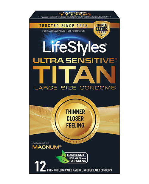 Lifestyles Ultra Sensitive Titan - Pack Of 12 - Bossy Pearl