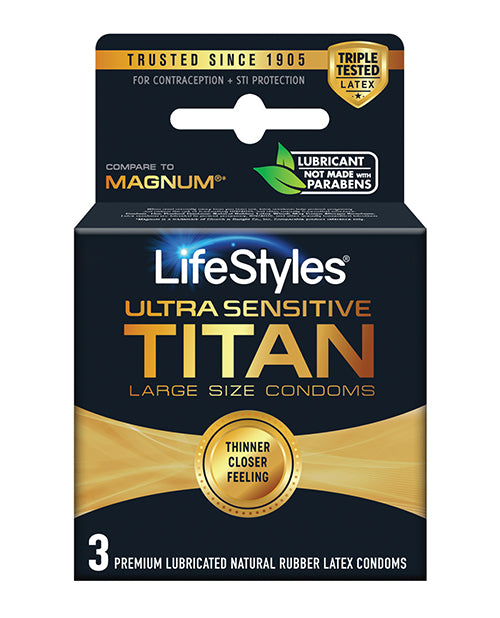 Lifestyles Ultra Sensitive Titan - Pack Of 3 - Bossy Pearl