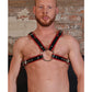 Rouge Chest Harness Large - Black-red - Bossy Pearl