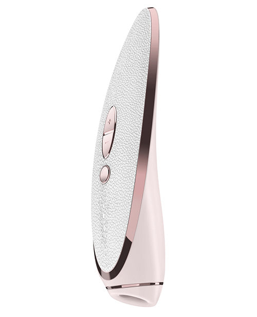 Satisfyer Luxury Pret-a-porter Metal & Leather - White - Bossy Pearl