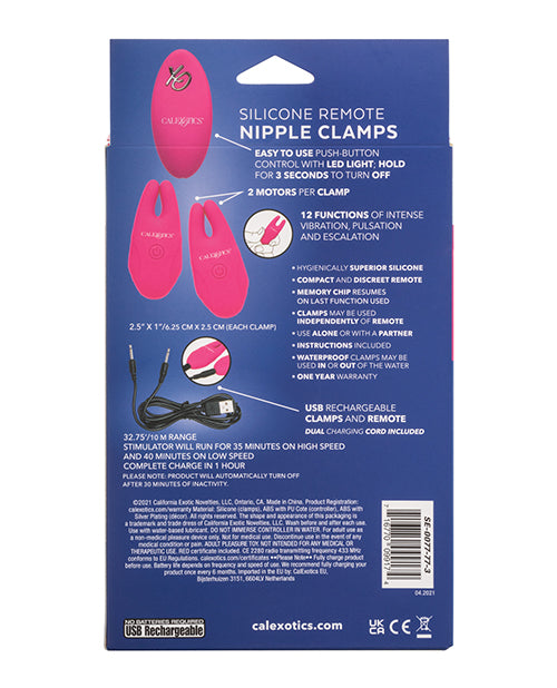 Silicone Nipple Clamps W/remote