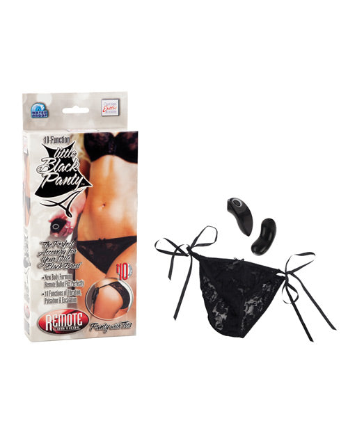 Jack Rabbits Remote Control Little Black Panty - 10 Function - Bossy Pearl