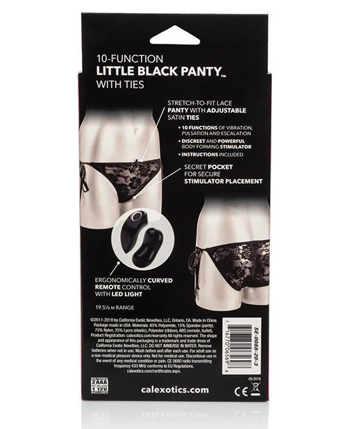 Jack Rabbits Remote Control Little Black Panty - 10 Function - Bossy Pearl