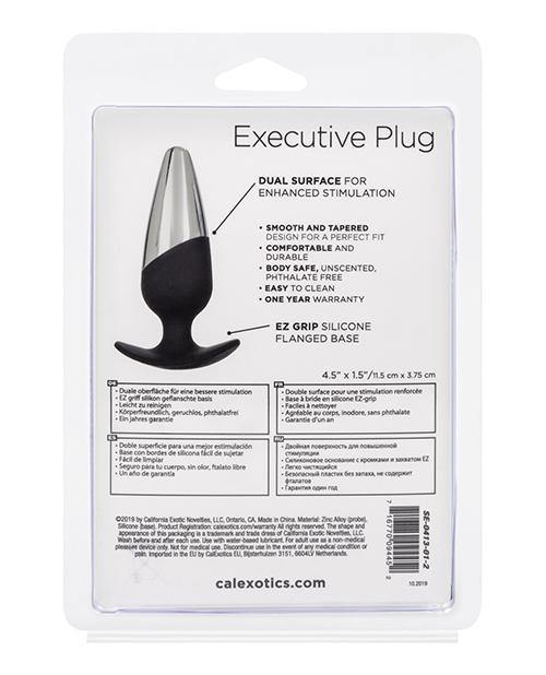 Executive Plug - Black-silver - Bossy Pearl