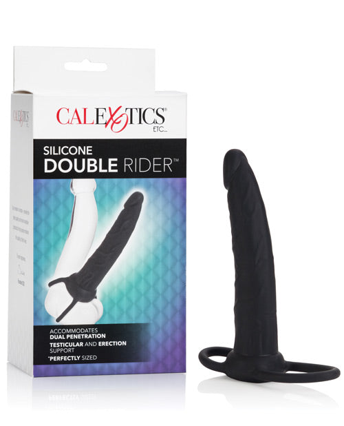 Double Rider Silicone 6.5" - Black - Bossy Pearl