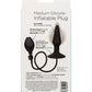 Medium Silicone Inflatable Plug - Black - Bossy Pearl