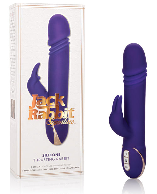 Jack Rabbits Signature Silicone Thrusting Rabbits - Purple - Bossy Pearl