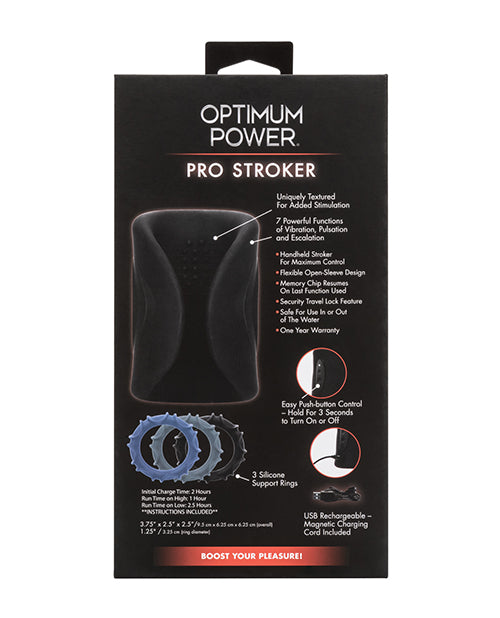 Optimum Power Pro Stroker - Black - Bossy Pearl
