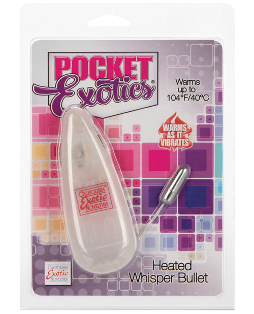 Pocket Exotics Heated Whisper Bullet - Silver - Bossy Pearl
