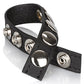 Adonis Leather Collection Ares 5 Snap Adjustable Strap Black - Bossy Pearl